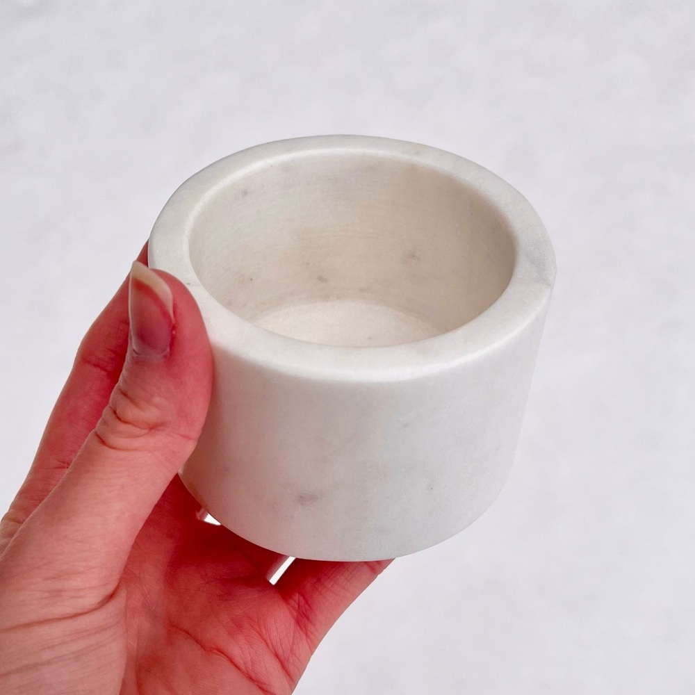 Indigo White Marble Salt and Pepper Bowl (Brand New)
